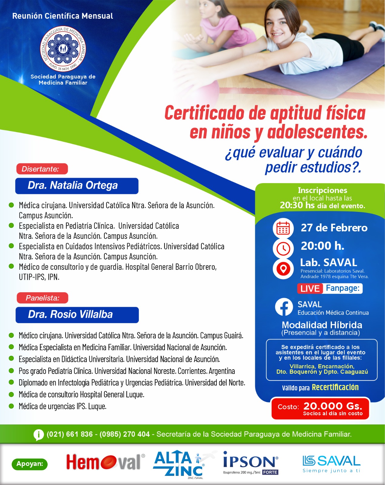 Certificado de Aptitud Física en Niños y Adolescentes