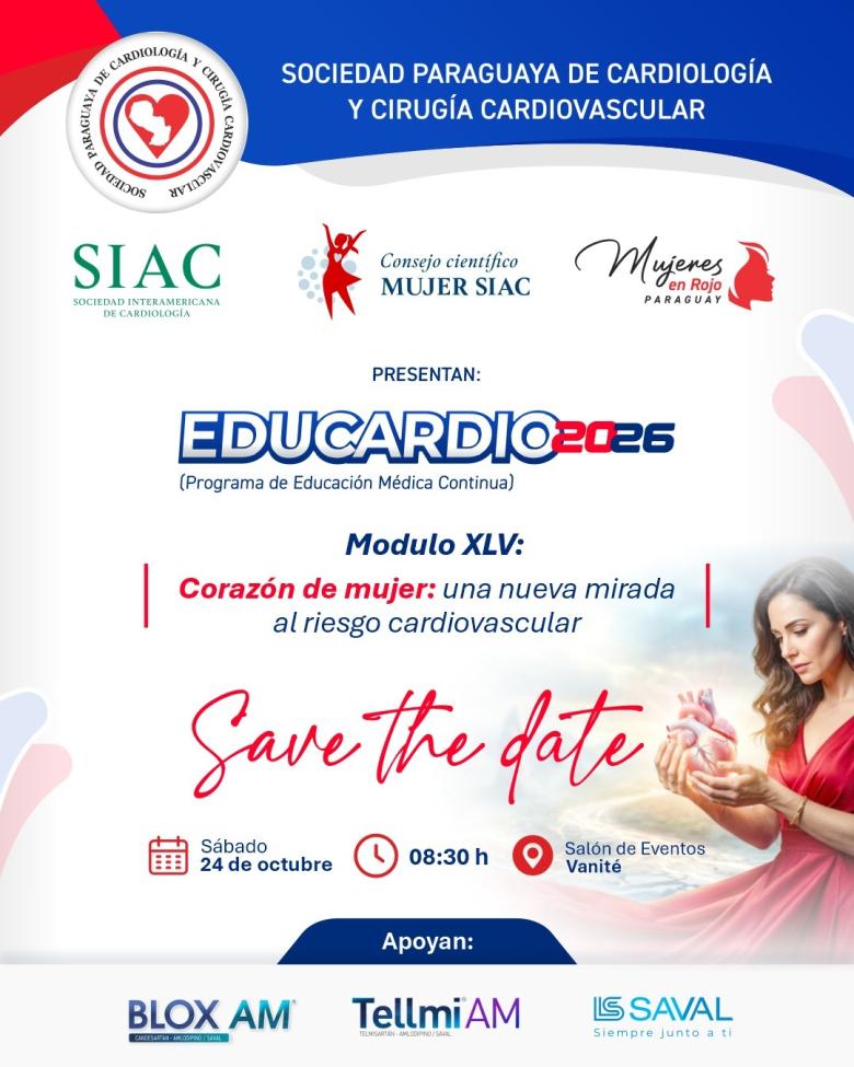 educardio, sociedad paraguaya de cardiologia, cardiopatia femenina