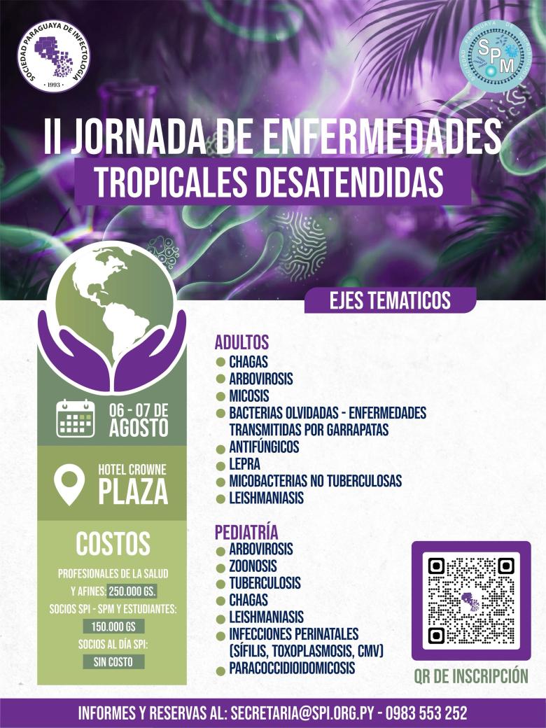 enfermedades tropicales desatendidas, sociedad paraguaya de infectología, capacitación