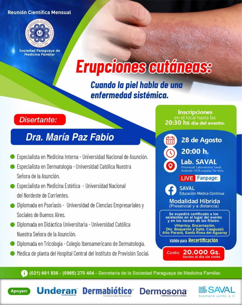 medicina familiar, capacitación, erupciones cutáneas, enfermedad sistémica