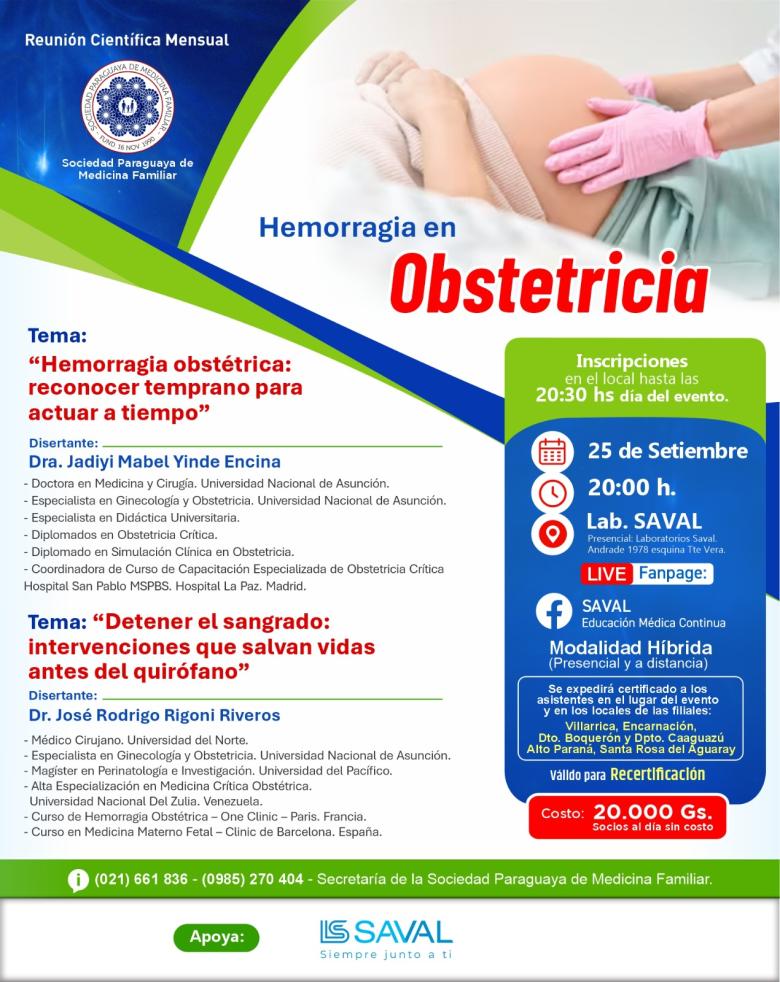 hemorragia en obstetricia, ginecología, medicina familiar, capacitación