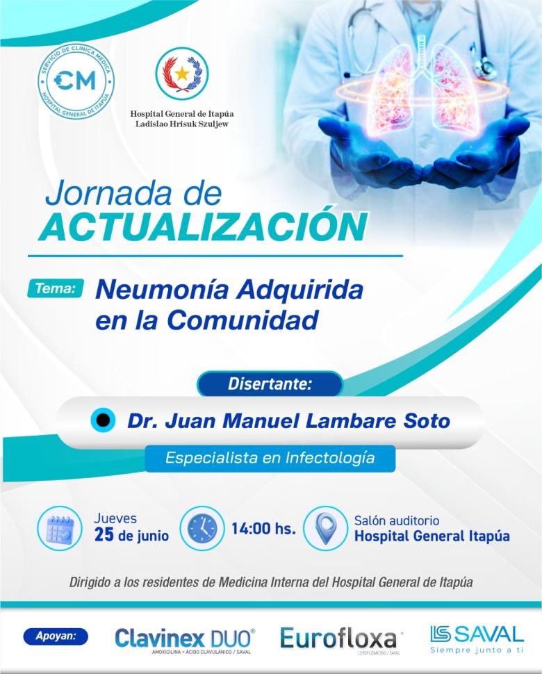 neumonía adquirida en la comunidad, infectología, capacitación