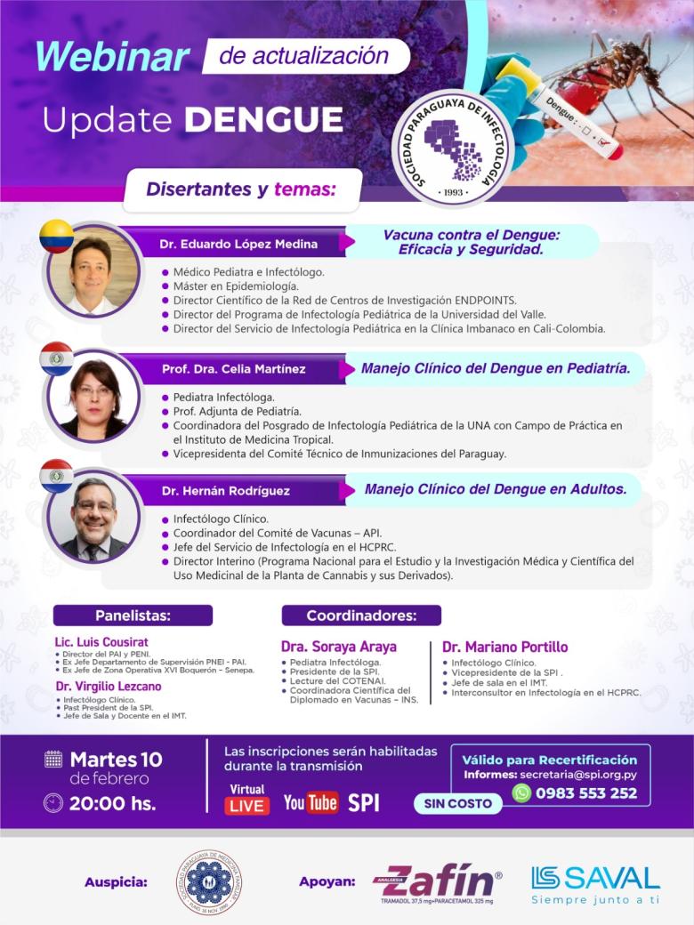 sociedad paraguaya de infectología, actualización, dengue