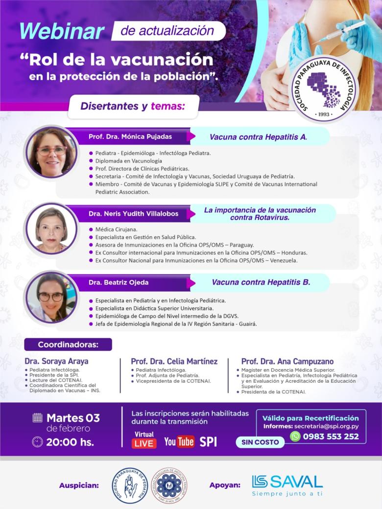 webinar, actualización, infectología, vacunación