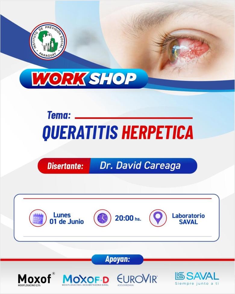 queratitis herpética, instituto de previsión social, capacitación