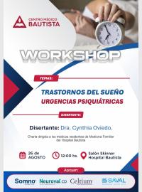 trastornos del sueño, urgencias psiquiátricas, capacitación, hospital bautista