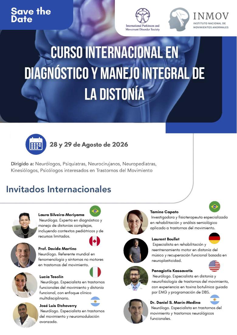 Curso Internacional en Diagnóstico y Manejo Integral de la Distonía